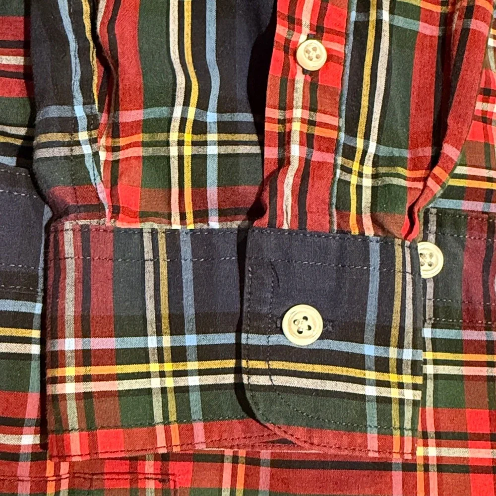 CHAPS Easy Care Plaid Long Sleeved Button Down Shirt XL Great Colors - Picture 9 of 10